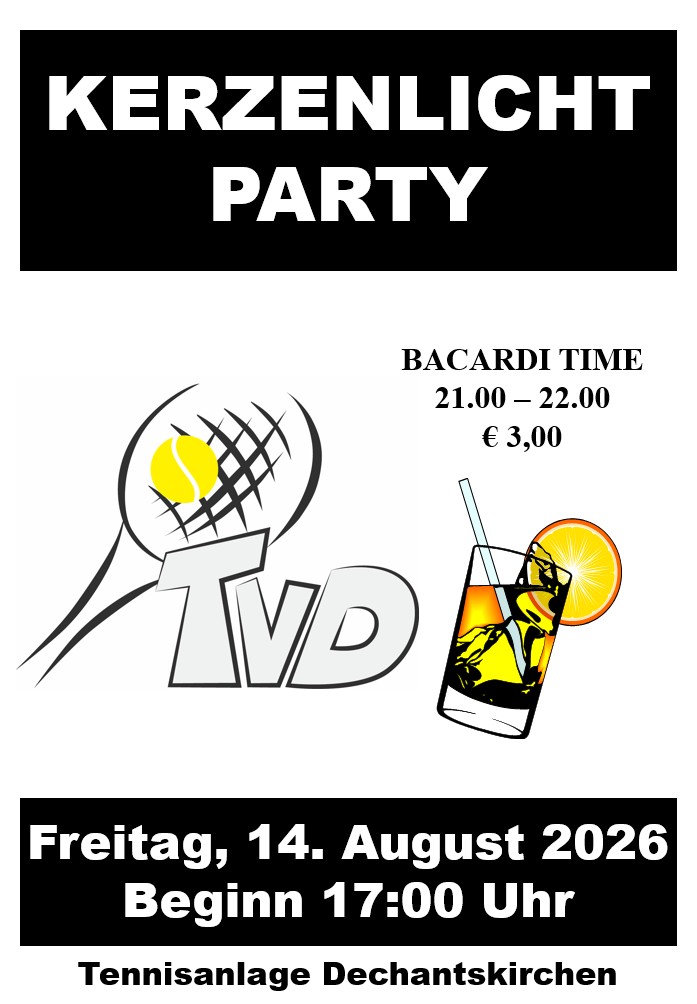 Kerzenlichtparty 2026 - Tennisverein Dechantskirchen